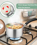 1 Qt Stainless Steel Saucepan with Lid for gas and electric stoves camping and travel healthier cooking no cap rust free 18/10.