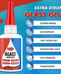 Mad Strong Glass Adhesive For Jewelry And Crafts, Clear Waterproof Glue Quick Bond In 15 Seconds, 1.23 Oz 35 G bottle