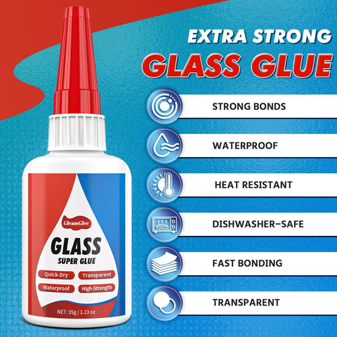 Mad Strong Glass Adhesive For Jewelry And Crafts, Clear Waterproof Glue Quick Bond In 15 Seconds, 1.23 Oz 35 G bottle
