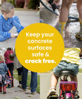 Concrete Crack Filler Gray 3 Lb Polymer Based Sealant For Filling Cracks In Driveways Walkways And Patios DIY Friendly Easy Pour Water Activated For Quick Repair No Mess And A Smooth Finish That Keeps Surfaces Looking Clean.