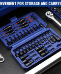 39-Piece Magnetic Nut Driver Set With Impact Socket Adapters, SAE And Metric Cr-V Steel Power Nut Drivers in open tool box