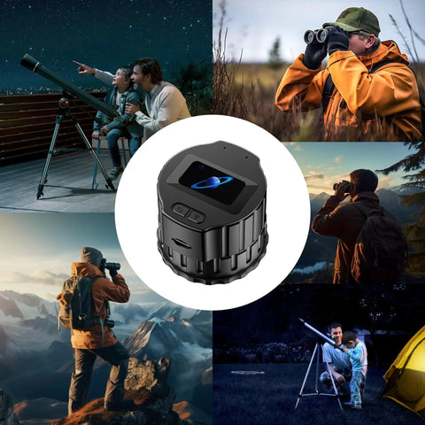 Collage with Wireless Telescope Eyepiece Camera With 64GB Memory for astronomy, bird watching, on central and outdoor scenes