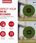 Before and after target accuracy with Arrow Laser Sight for Bow and Crossbow, Tactical Archery Red Dot Bore Sight, Quick Bore Sighting Tool