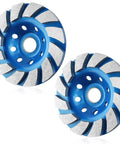 4.5 Inch Diamond Cup Grinding Wheels Set For Angle Grinder Pro Grade Heavy Duty 2 Pc 12 Segment Cup Wheels For Grinding And Polishing