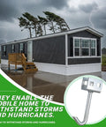 Mobile home with 4 pack heavy duty J hook concrete anchors for wet concrete mobile home tie down straps secure foundation