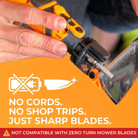 Cordless Lawn Mower Blade Sharpener And Lawnmower Sharpening Kit For Quick Yard Work Battery Powered Grass Trimmer Tool With Zero Hassle Setup Slick Precision Grinding For A Fresh Cut Every Time And Total Game Changer Performance