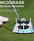 Classic Golf Putting Mirror For Alignment And Consistency Training On The Go Portable 12 By 6 Inch Practice Mirror On Grass