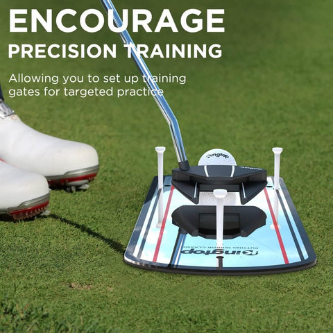 Classic Golf Putting Mirror For Alignment And Consistency Training On The Go Portable 12 By 6 Inch Practice Mirror On Grass