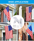 Heavy Duty Aluminum Flag Pole Holder For Outdoor Walls Rustproof Wall Mount Bracket With Stainless Hardware Fits 1 Inch Flag Poles