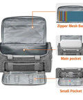 Heavy Duty Canvas Carrying Case for Cutting Machines, Big Capacity Portable Padded Storage Bag with Protective Lining open view.