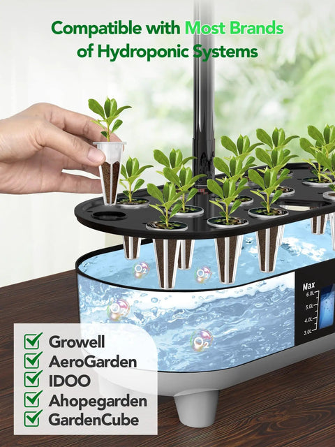 Hydroponic Pods Starter Kit With 120 Grow Sponges And 120 Pod Labels Compatible With Aerogarden And Most Systems in use