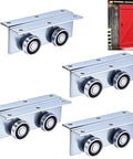 Heavy Duty 4 Wheel Unistrut Trolley Assembly For Barn And Shed Sliding Doors, Compatible With 1 And 5 Eighths Inch Wide Strut
