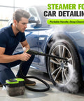 Hakosci 1500W Portable Handheld Steam Cleaner Heats In Just 10 Seconds For Quick Messes With Three Adjustable Steam Levels And Built-In Tank for car detailing.