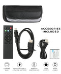 Accessories for Dope 4K Video Camera WiFi Ultra HD Camcorder including bag, HDMI cable, remote, and battery