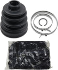 CV Joint Boot Kit For 2012 2013 Kia Soul And 2006 2013 Lexus IS250 With Boot Grease And Clamps Included OE Style Fit Durable Construction Easy Install Keeps Your Axle Rolling Smoothly For Your Ride. black rubber CV joint boot kit with clamps and grease