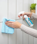Applying Ceramic Coating Spray Kit For Kitchen And Bathroom Surfaces That Repels Stains Smudges Water Spots And Soap Scum on tiles