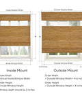 Cozy Cordless Top Down Bottom Up Bamboo Roman Shades For Windows With Privacy And Light Control Woven 100 Percent Jute Roman Blind For Bedroom Living Room Kitchen Custom Fit Natural Light Filtering, inside and outside mount options