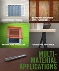 Stainless Steel Hanger Bolts 1/4 20 X 2 1/2 In Double Threaded Wood Metal Fasteners used in multi-material applications.