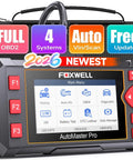 Front view of NT604 OBD2 Scanner Diagnostic Tool with ABS SRS engine and transmission diagnostics, buttons visible, 2026 update.