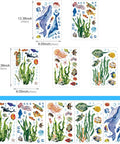 Glow In The Dark Under The Sea Wall Decals Set With Five Sheets Including Turtle, Jellyfish, Seaweed And Ocean World Theme