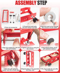 Assembly steps for Pro Grade Aluminum Door Hinge Jig Kit for Router, Heavy Duty 6061 Aluminum Alloy, Adjustable Mortise Template