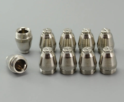 Plug-and-Play Plasma Cutter Consumables Kit for SG-55 AG-60 WSD-60 Torch With Hafnium Electrodes, 1.2 mm Tips visible