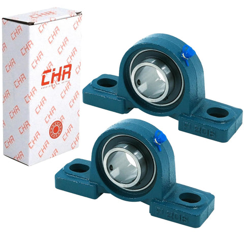 Pillow block bearing CHR UCP205-16 pair, blue housings, 1" bore
