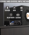 Dope Little Power Amplifier For Home Audio With 2 Channel Bluetooth 300W Max Output Compact USB RCA FM AUX Receiver Five Point Zero Wireless