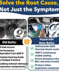 Image comparing old bolts to Hella Tough Exhaust Flange Bolt And Gasket Repair Kit With M8 Spring Bolts Heavy Duty Nuts, showing installation benefits.