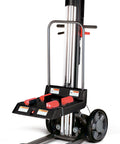 Rock Solid Electric Platform Lift Stand And Work Bench Attachment With Quiet Screw Drive Motor For Flexible Height And 350 Lb Capacity side view of lift platform