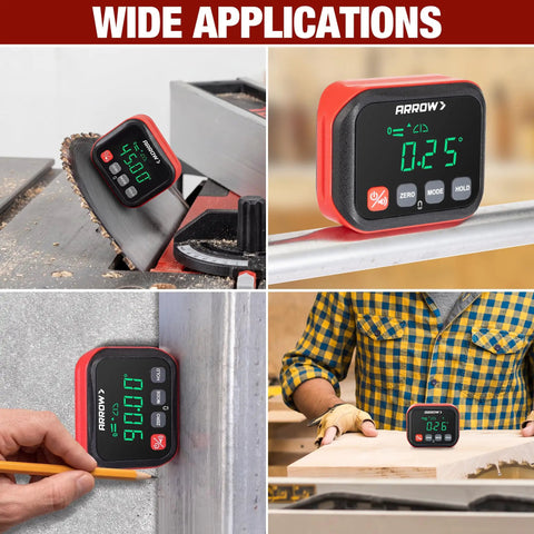 Job Site Ready Digital Angle Gauge And Knockout Precision Electronic Protractor Finder With Bullseye Accuracy on woodworking tools.