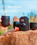 Portable Hand Powered Espresso Maker With Manual Piston Action For Travel And Office Brew Compatible With Original NS Capsules, outdoors.