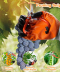 All In One Workhorse Pruning Shears Set For Pro Garden Work Bypass Pruning Shears Garden Scissors Pruning Snips in use on grapes