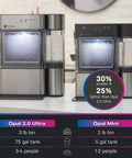 No Cap Portable Nugget Ice Maker Countertop Machine Produces Chewy Pebble Ice Built To Hit Different next to Opal Mini.