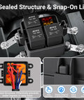 12V Three Way Waterproof Relay Box With Pre Wired Fuses And Relays, sealed structure, 3x4 pin 40A relay, car truck boat use
