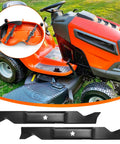 Hi Lift Mower Blades For 46 Inch Deck Fits Husqvarna YTH Series And Craftsman YT3000 Bagging And Level Cut With Extra Airflow