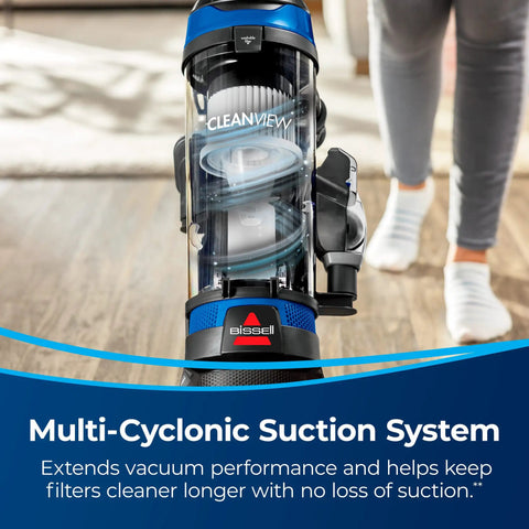Straight Up Powerful Upright Vacuum Cleaner With Extending Wand And Massive Dust Bin For Carpets And Hardwood Floors Delivers Serious Suction Plus OnePass Tech, featuring Multi-Cyclonic Suction System.