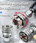 Upgraded Adjustable Universal Socket Wrench Tool For DIYers And Pros, 10mm To 19mm Universal Socket, close-up on rotating mechanism