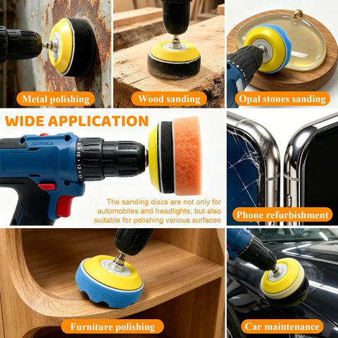 3 Inch Wet Dry Sanding Discs Polishing Kit used for metal, wood, opal sanding, phone refurbishment, furniture and car polishing