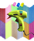 Kid Friendly Mini Hot Glue Gun Kit With 60 Colored Glue Sticks Safe Low Temp Adhesive Finger Protectors On Off Switch And LED Indicator
