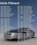 Image showing vehicle fitment list for GM Windshield Washer Fluid Reservoir Cap Replacement For GM Cars Plug And Play Install Bottle Cap Direct Fit Durable Build With Leak Proof Seal Fits 13227300 12767700 19172571 12788573 4563292 OEM Parts, detailing compatible Buick, Cadillac, Chevrolet, GMC vehicles from 2013 to 2023.