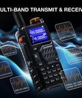 Tri-Band Ham Radio Long Range Handheld 10W Two Way Radio With UHF VHF 1.25M, Airband, NOAA Weather, digital display feature