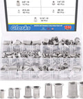 Must-Have Rivet Nut Kit 180 Pcs 304 Stainless Steel Flat Head Nutserts For Auto Home And Shop Repairs Includes 8-32 10-24 1/4-20 5/16-18 3/8-16 Rivet Nuts In A Tough Organizer