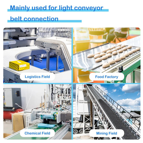 Built Tough Twenty Four Inch Steel Conveyor Belt Lacing Fasteners With Slick Butterfly Buckles For One Eighth To Three Sixteenths Inch Thick Belts includes various conveyor belt applications.