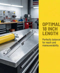 18 Inch Resin Spring Flex Hose For Grease Gun, 10000 PSI High Pressure Quick Release, shown on workshop table
