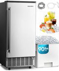 Stay Frosty All Night Long With This Heavy Duty Under Counter Ice Maker pumping ninety pounds daily, with ice storage bin and beverages.