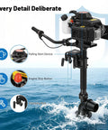 Powerful 4 Stroke 4HP Outboard Motor Short Shaft With CDI Ignition And Wind Cooling For Inflatable Boats And Yachts 55CC 5500 RPM Marine Engine