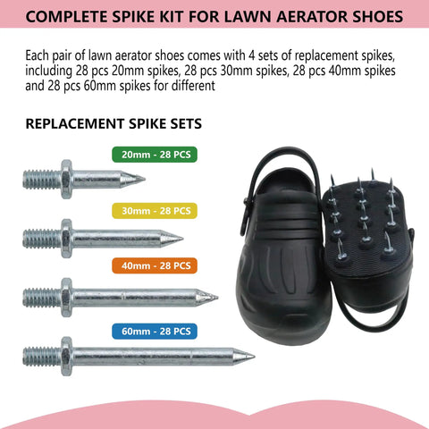 Heavy Duty Lawn Aerator Shoes With Adjustable Single Strap For A Secure Fit Spiked Garden Shoes With Replacement Spikes