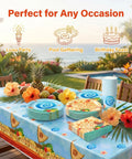Tropical Island Party Supplies Set For 10 Guests With Polynesian Style Disposable Tableware Including Plates Cups Napkins And Tablecloth