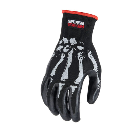 Bone Series Foam Nitrile Mechanic Gloves With Grip for Auto Shop Jobs and Everyday Tough Work Durable Yet Flexible Hand Protection